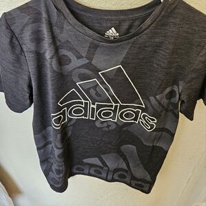 Adidas Charcoal Graphic Tee Boys Size L 14/16